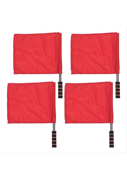 Kırmızı Spor Hakem Bayrağı 4 Parçalar Atletizm Etkinliği Hakem Bayrağı Futbol Futbol Bayrağı Taşıyıcı Bayrak Sünger Kolu (Yurt Dışından)