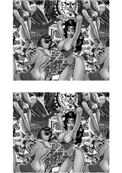 2x Hidrografik Film - Su Transferi Baskı - Hidro Daldırma - Kızlar - 50 x 200CM (Yurt Dışından)