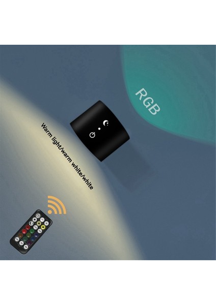 Çift Kafa Rgb Duvar Işık Ev Yatak Odası Başucu Lamba Koridor Atmosfer Gece Işık Siyah (Yurt Dışından) fırsatları