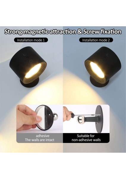 Çift Kafa Rgb Duvar Işık Ev Yatak Odası Başucu Lamba Koridor Atmosfer Gece Işık Siyah (Yurt Dışından) indirimleri