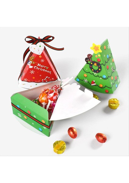 Noel Ağacı Şekli Şeker Kutusu Diy Bisküvi Atıştırmalık Pişirme Ambalaj Kutusu Çocuk Si Yeşil (Yurt Dışından) fırsatları