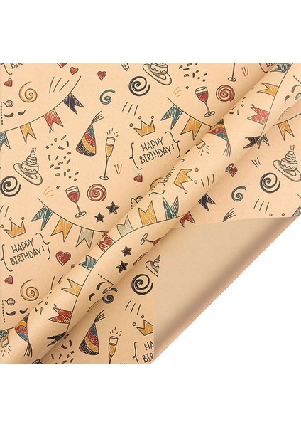 12 Pc Sarma Kağıt Sayfaları Doğum Günü Sarma Kağıdı Seti Festival Sarma Kağıtları Şerit Mevcut Ambalaj Kağıdı (Yurt Dışından) modelleri