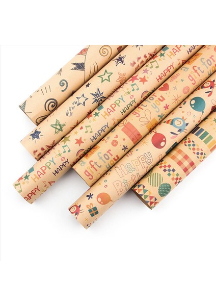 12 Pc Sarma Kağıt Sayfaları Doğum Günü Sarma Kağıdı Seti Festival Sarma Kağıtları Şerit Mevcut Ambalaj Kağıdı (Yurt Dışından) indirimleri