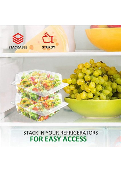 500PCS Tek Bireysel Kek Dilim Kutuları Tatlı Konteynerler Cheesecake Kutuları Istiflenebilir Kare Kutular Açık Gıda Kutuları (Yurt Dışından) indirimleri