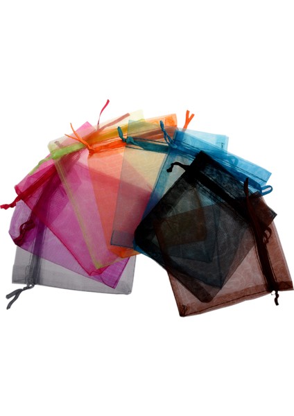 48 Organza Drawstring Torbaları Çantaları Çeşitli Renkler 4x5 &quot (Yurt Dışından) modelleri