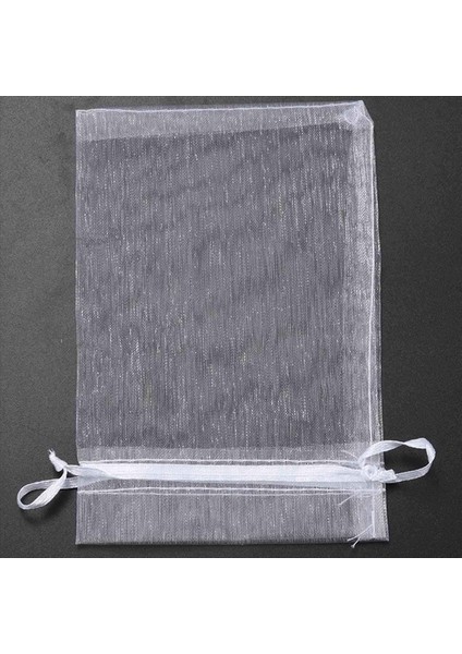 500 Adet 4 x 6 Inç Organze Çantaları Çekiliş Takı Torbaları Düğün Parti Lehine Çantalar (Beyaz) (Yurt Dışından) indirimleri