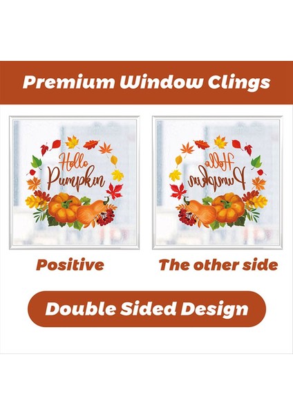 Sonbahar Kabak Akçaağaç Yaprak Pencere Çıkartmaları Şükran Günü Cam Dekorasyon Kabak Akçaağaç Yaprak Çıkartmaları Sonbahar Duvar Çıkartmaları (Yurt Dışından) indirimleri