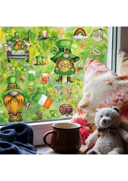 9 Patrick Günü Pencere Statik Çıkartmalar Cam Kapı ve Pencere Çıkartmaları (Yurt Dışından) fiyatları