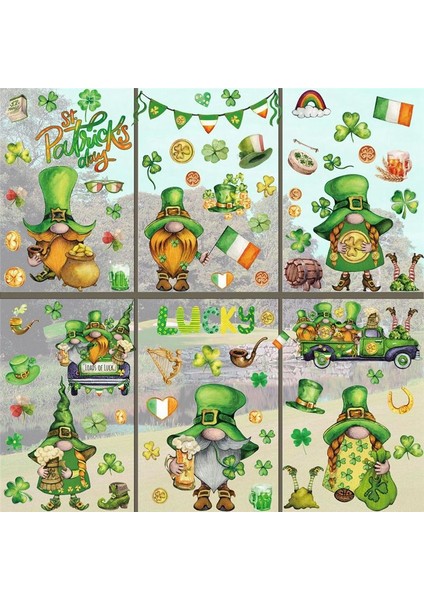 9 Patrick Günü Pencere Statik Çıkartmalar Cam Kapı ve Pencere Çıkartmaları (Yurt Dışından) indirimleri