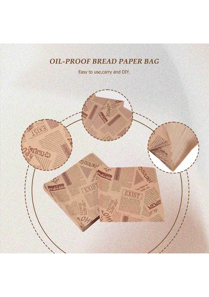 100PCS 12X12CM Sandviç Çörek Ekmek Torbası Bisküvi Çörek Kağıt Torbalar Yağlı Ekmek Zanaat Fırın Gıda Paketleme Kraft (Yurt Dışından) indirimleri