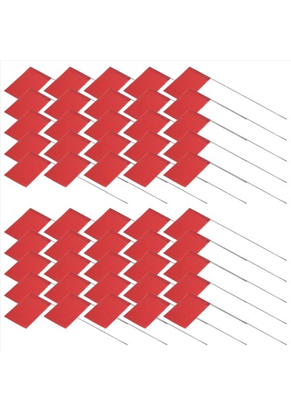 50 Paket Işaretleme Bayrakları Kırmızı Avlu Bayrakları 15X4X5INCH Işaret Bayrakları Çim Bayrakları Işaretleri Sulama Bayrakları Peyzaj Bayrakları (Yurt Dışından) fiyatları