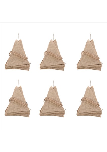 6pcs 3 7m Rustik Jüt Hessian Çuval Bezi Dantel Kiraz Kuşu Perişan Şık Düğün Afiş (Yurt Dışından)