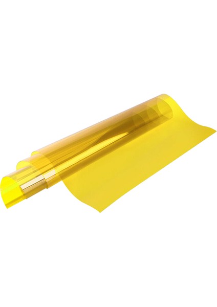 Şeffaf Dekoratif Pencere Cam Sticker Film Güneş Tonu Yapışkan Anti Uv Pet Renk Penceresi Film 60X100CM-SARI (Yurt Dışından)