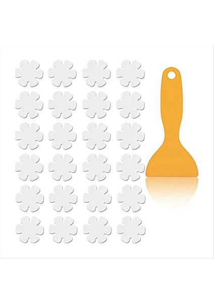 Kaymaz Küvet Çıkartmaları 24 Adet Kayma Anti Duş Kavrama Çıkartmaları Küvet Için Kazıyıcı ile Yapışkan Çıkartmalar Banyo Zemin (Yurt Dışından)