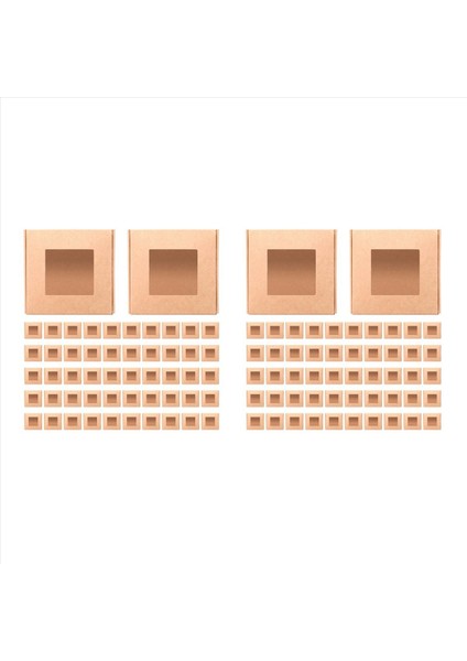100 Adet Mini Kraft Kağıt Kutusu Pencereli Mevcut Paketleme Kutusu Ev Yapımı Sabun Kutusu Fırın Şekeri (Kahverengi) (Yurt Dışından) modelleri