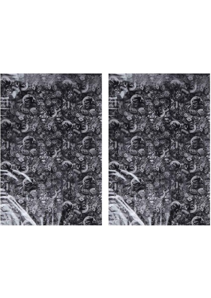 2x Hidrografik Film - Su Transferi Baskı - Hidro Daldırma - Yuvarlanan Kemikler - 1 Metre (Yurt Dışından)