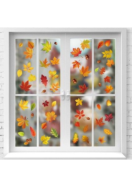 Şükran Penceresi Çıkartma Çift Taraflı Sonbahar Penceresi Güz Hasat Için Çıkartmalar Dövüş Diy Festivali Ev Partisi Dekorasyonu (Yurt Dışından) modelleri