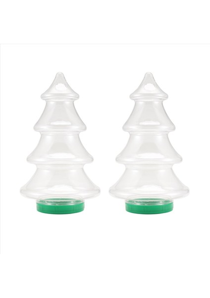 2pcs Şeker Kavanozları Noel Ağacı Şekilli Plastik Kurabiye Kavanozları Kapaklarla Güzel Şeker Depolama Şişeleri 1 55L (Yurt Dışından) indirimleri