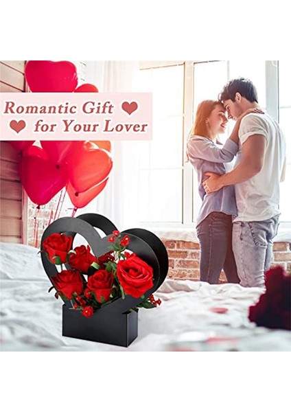 30 Adet Düzenleme Için Çiçek Kutusu Kraft Kağıt Çiçek Kutusu Buket Çiçek Çantaları Siyah Beyaz Pembe (Kalp) (Yurt Dışından) fiyatları