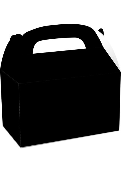 48 Paket Beyaz Treat Gable Party Favor Kutular Doğum Günü Partisi Duş 6x3 5x3 5 Inç Siyah Için Kağıt Kutuları (Yurt Dışından)