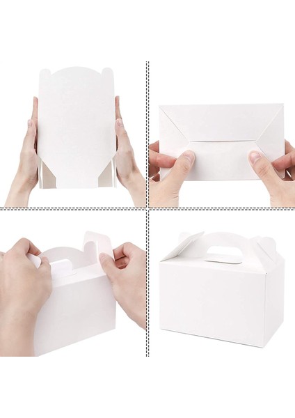 48 Paket Beyaz Treat Gable Party Favor Kutular Doğum Günü Partisi Duş 6x3 5x3 5 Inç Siyah Için Kağıt Kutuları (Yurt Dışından) fırsatları