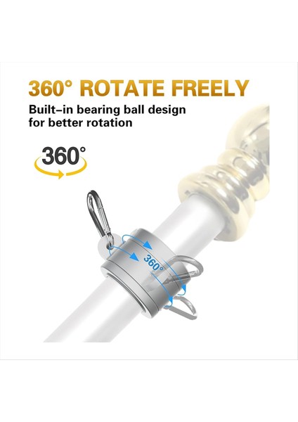 1 Çift Alüminyum Alaşım Bayrak Direği Halkaları 1in 360 Derece Dönen Bayrak Montaj Halkaları 0 75-1 02 Inç Çaplı Bayrak Direği (Yurt Dışından) modelleri