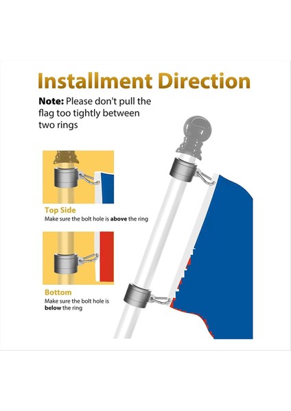 1 Çift Alüminyum Alaşım Bayrak Direği Halkaları 1in 360 Derece Dönen Bayrak Montaj Halkaları 0 75-1 02 Inç Çaplı Bayrak Direği (Yurt Dışından) fırsatları