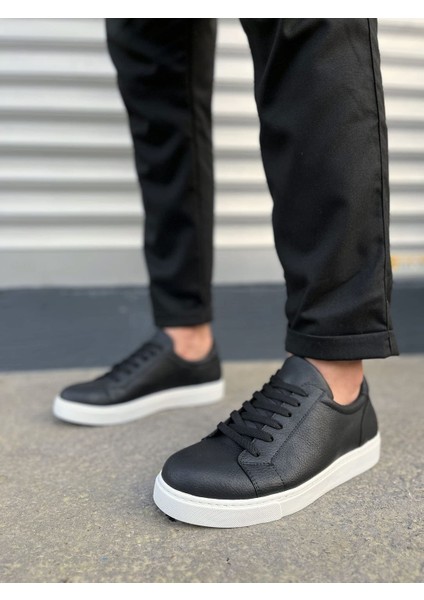 JY165 Elite Bağcıklı Cilt Erkek Günlük Sneaker Ayakkabı Cbt - Siyah fiyatları