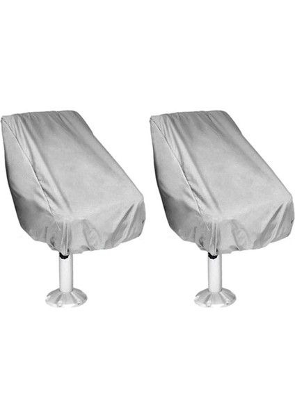 2x Tekne Koltuk Örtüsü Açık Su Geçirmez Duba Kaptanı Tekne Tezgah Koltuk Kapağı Sandalye Koruyucu Kapaklar (Yurt Dışından)