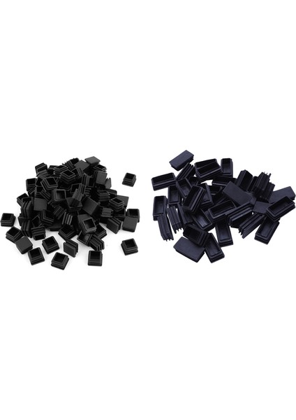 Plastik Blanking Uç Kapağı Tüp Tüpü 40 Pcs 25MMX50MM Siyah ve 100PCS 20MM x 20MM (Yurt Dışından)