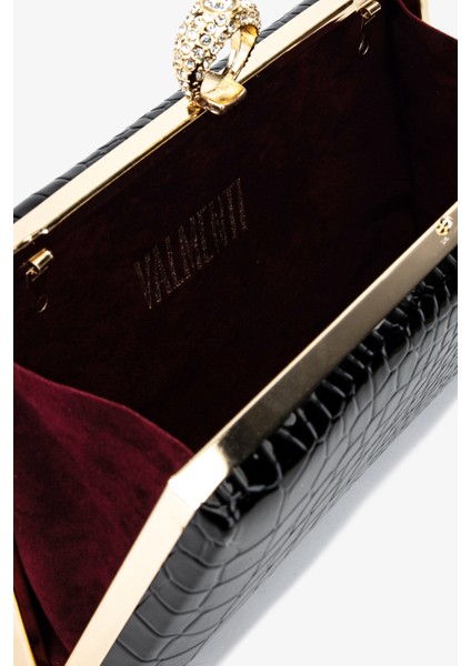 Kadın Vegan Siyah Kroko Abiye Çanta 1083 030 Bn Cnt SK25-26 Sıyah Kroko modelleri