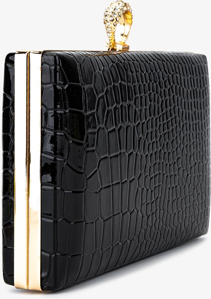 Kadın Vegan Siyah Kroko Abiye Çanta 1083 030 Bn Cnt SK25-26 Sıyah Kroko fırsatları