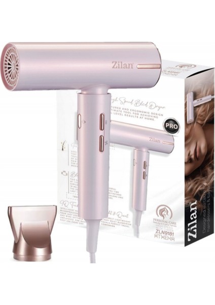ZLN9181 | Athena Pro Iyonizerli Saç Kurutma Fön Makinesi – 1800W 3 Isı ve 3 Hız Ayarı, Iyonik indirimleri