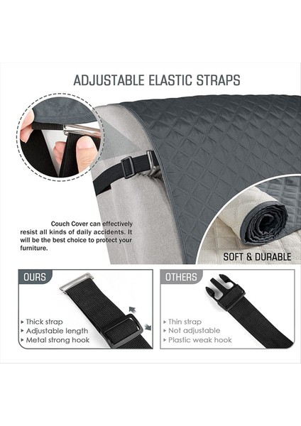 Su Geçirmez Kanepe Kapak Giyim Karşıtı Koltuklu Kanepe Çocuk Kanepe Mat Oturma Odası Mobilya Koruyucu Kapaklar Siyah (Yurt Dışından) fırsatları