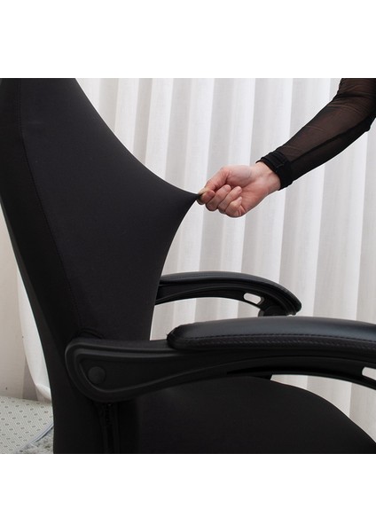 2x Ofis Sandalye Kapağı Elastik Siyam Ofis Sandalyesi Kapak Döner Sandalye Bilgisayar Koltuk Koruyucu Kapak (Siyah) (Yurt Dışından) indirimleri