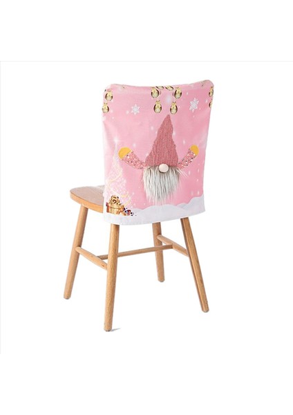 4x Noel Komik Gnome Sandalye Kapakları ile LED Hafif Karikatür Yüzsüz Santa Pembe Sandalye Geri Slipcover Yemek Dekor-1 (Yurt Dışından) fiyatları