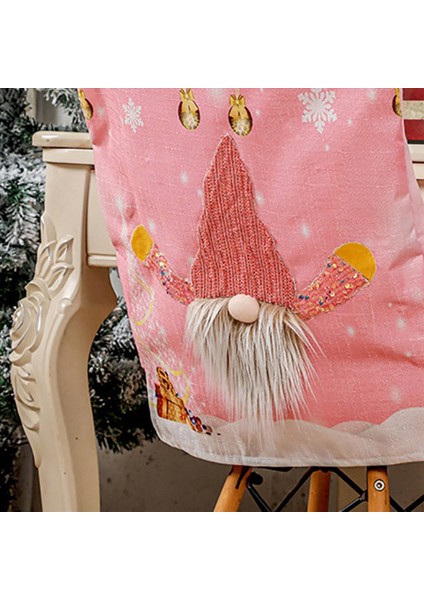 4x Noel Komik Gnome Sandalye Kapakları ile LED Hafif Karikatür Yüzsüz Santa Pembe Sandalye Geri Slipcover Yemek Dekor-1 (Yurt Dışından) fırsatları