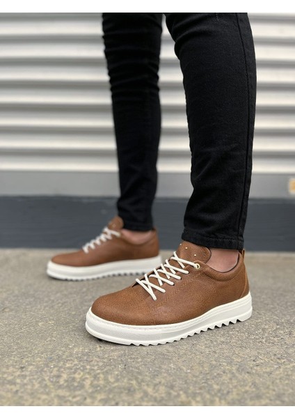 JY152 Cool Bağcıklı Cilt Erkek Günlük Spor Klasik Ayakkabı Cbt - Taba fiyatları