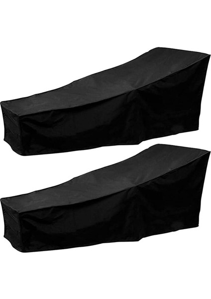 2 Paket Açık Güneş Şezlong Kapağı Su Geçirmez Bahçe Hasır Sandalye Şezlong Teras Mobilya Koruma Katmanı (Yurt Dışından)