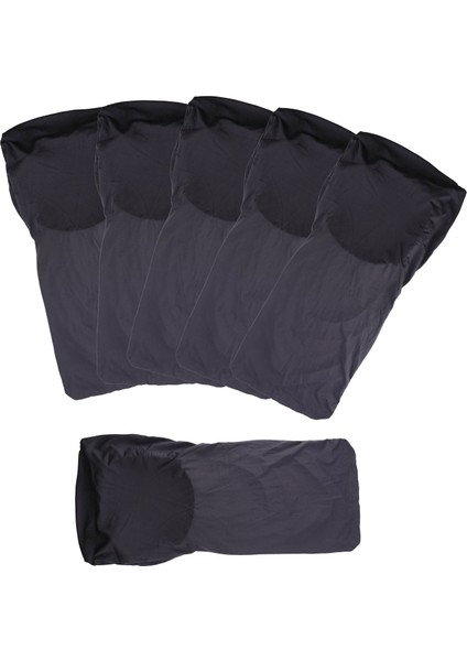 6 Adet Yemek Sandalye Koltuk Kapakları Slip Stretch Düğün Ziyafet Partisi Çıkarılabilir (Koyu Gri) (Yurt Dışından)