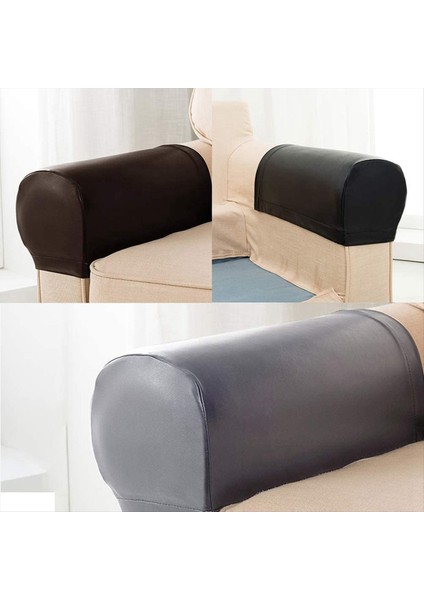 Koltuk Kolu Kapakları 2pcs Koltuk Kapağı Ultra Kalın ve Yumuşak Pu Deri Streç Kol Kapağı Recliners Kanepeler Sandalyeleri B (Yurt Dışından) fırsatları