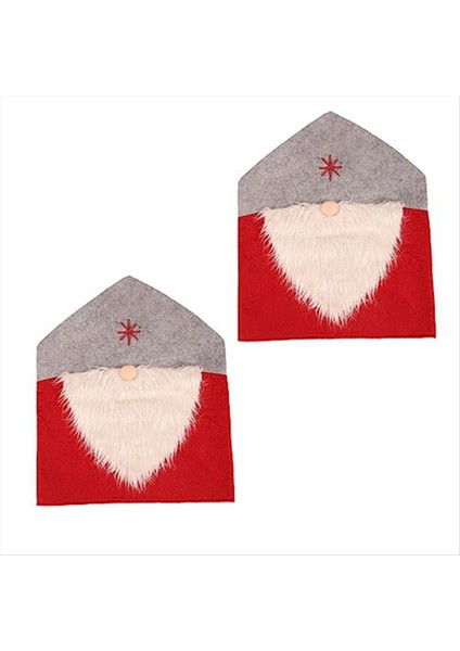 2pcs Sandalyeler Için Koltuk Kapakları Noel Dekor Kanatları Slipcovers Noel Parti Dekorasyonları Kardan Adam-Chair Kapakları B (Yurt Dışından)