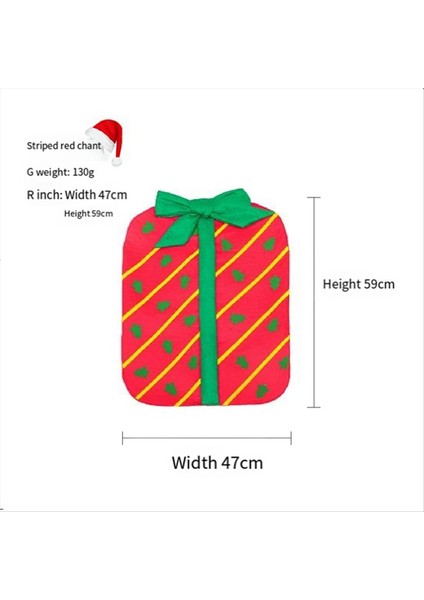 Noel-Dekorasyon Çizgili Çantası Yay Sandalye Arka Kapak Noel Otel Restoranı Ev Sandalye Kapak Parti Malzemeleri B (Yurt Dışından) modelleri