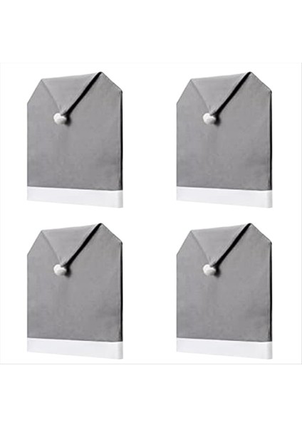 4 Adet Noel Sandalye Dekor Noel-Claus Şapkası Kar Tanesi Sandalye Noel Kapağı Mutfak Yemek Sandalye Slipcovers Setleri (Yurt Dışından) fiyatları