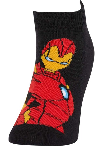 Erkek Çocuk Marvel Avengers 3'lü Pamuklu Patik Çorap