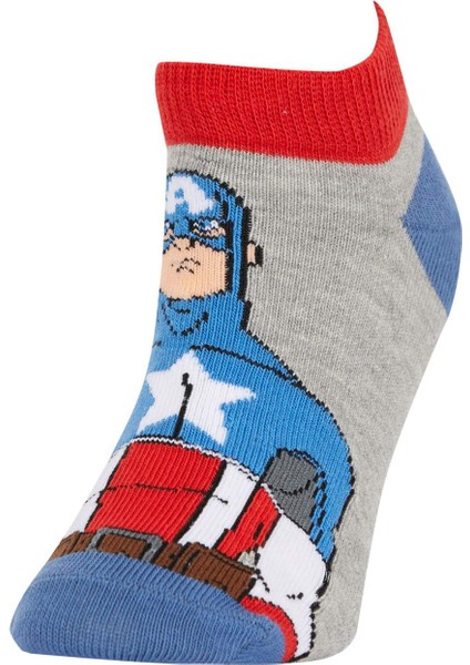 Erkek Çocuk Marvel Avengers 3'lü Pamuklu Patik Çorap