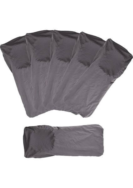 6pcs Yemek Sandalyesi Koltuk Kapakları Slip Streç Düğün Ziyafet Partisi Çıkarılabilir (Açık Gri) (Yurt Dışından)