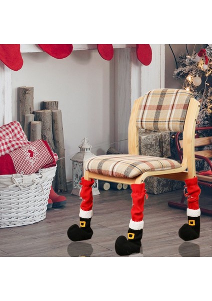 Noel Sandalye Ayağı Kapakları Noel Otel Dekorasyon Malzemeleri Işlemeli Restoran Taburesi Masa Ayak Kapakları (Yurt Dışından) fiyatları