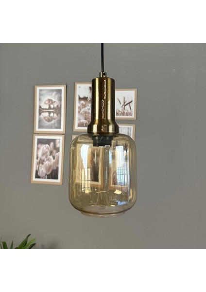 Diona Cam Bal Rengi Tekli Avize Eskitme Fener Başlık Retro Sarkıt Lamba Salon Aydınlatma fiyatları