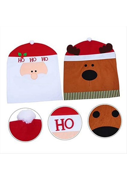 Noel Sandalye Kapağı Noel Sandalye Arka Kapak Yemek Odası-Dekor Masa Noel Sandalye Dekorasyon Noel Dekor (Yurt Dışından) fırsatları